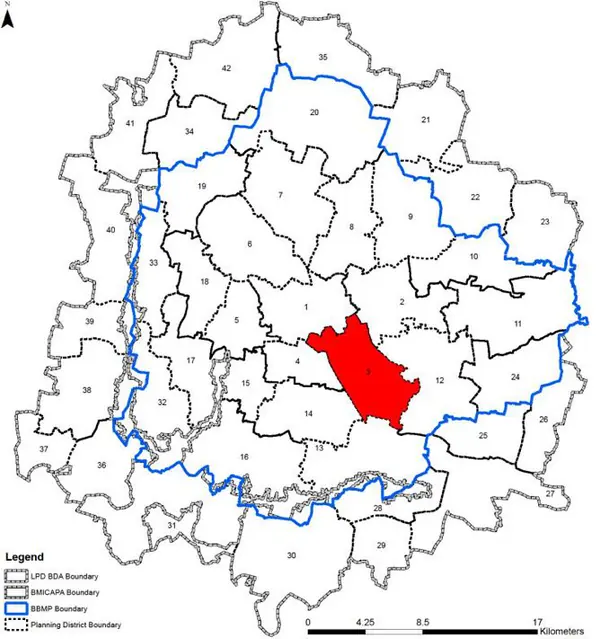 PD 3 on Bangalore map