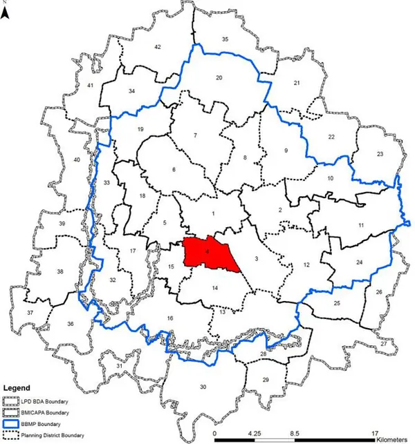 PD 4 on Bangalore map