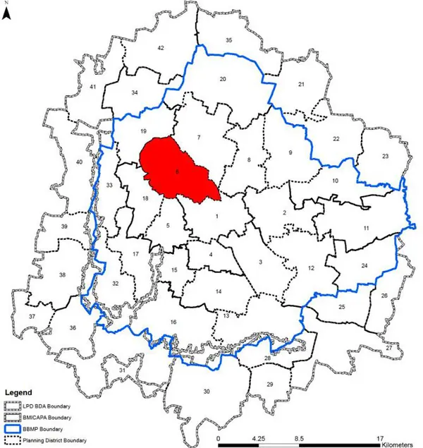 PD 6 on Bangalore map