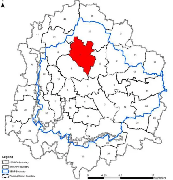 PD 7 on Bangalore map