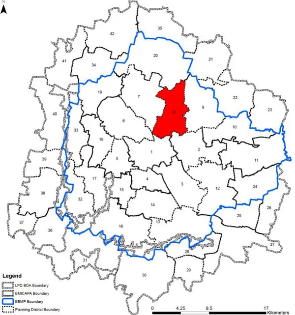 PD 8 on Bangalore map