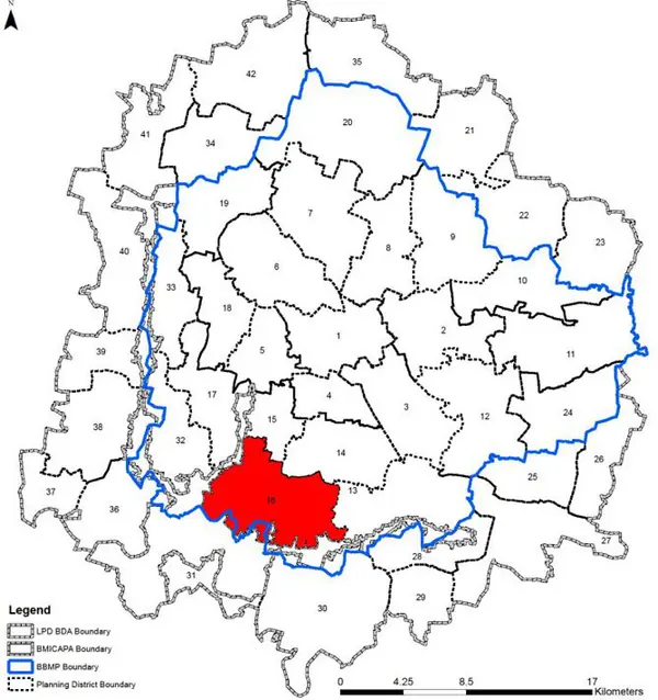 PD 16 on Bangalore map