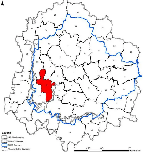 PD 17 on Bangalore map