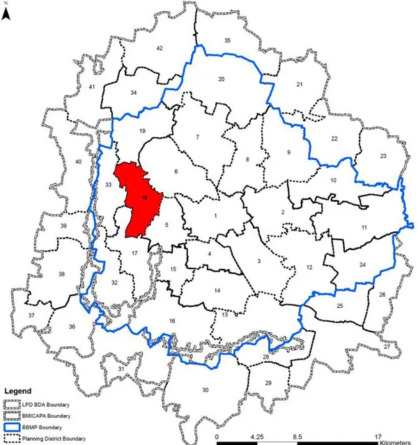 PD 18 on Bangalore map
