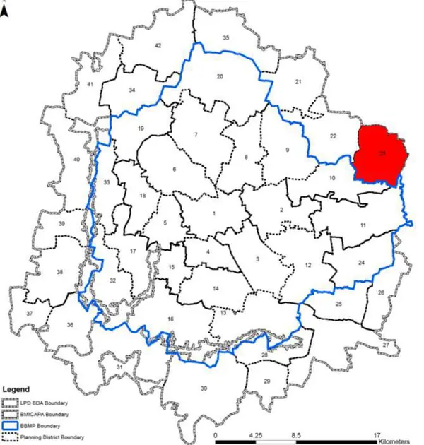 PD 23 on Bangalore map