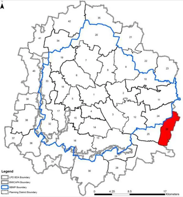 PD 26 on Bangalore map