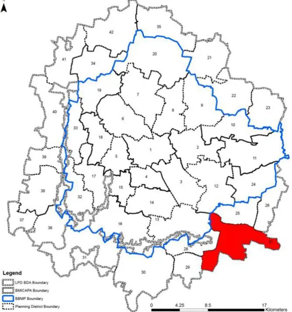 PD 27 on Bangalore map