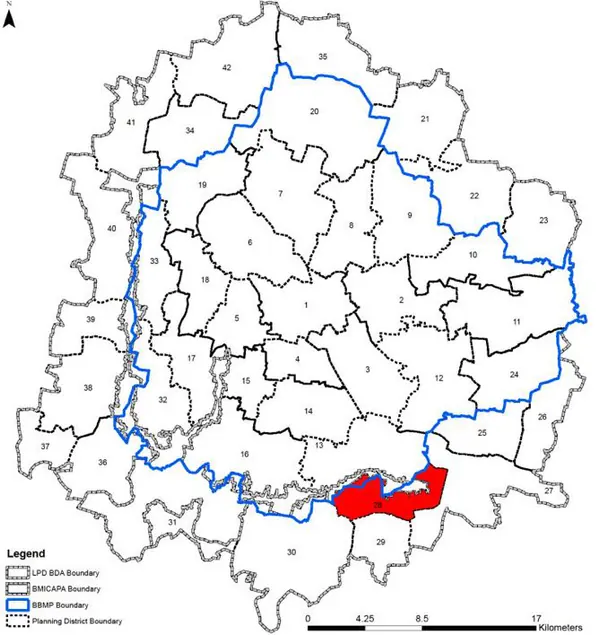 PD 28 on Bangalore map
