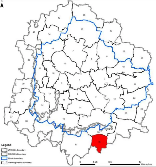 PD 29 on Bangalore map