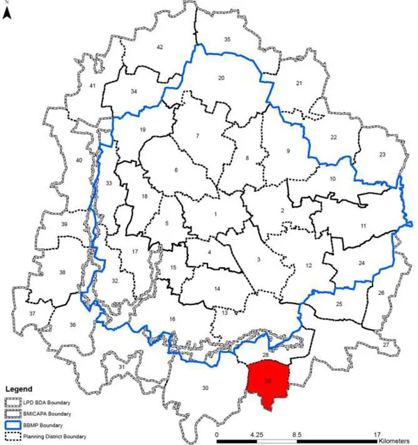 PD 30 on Bangalore map
