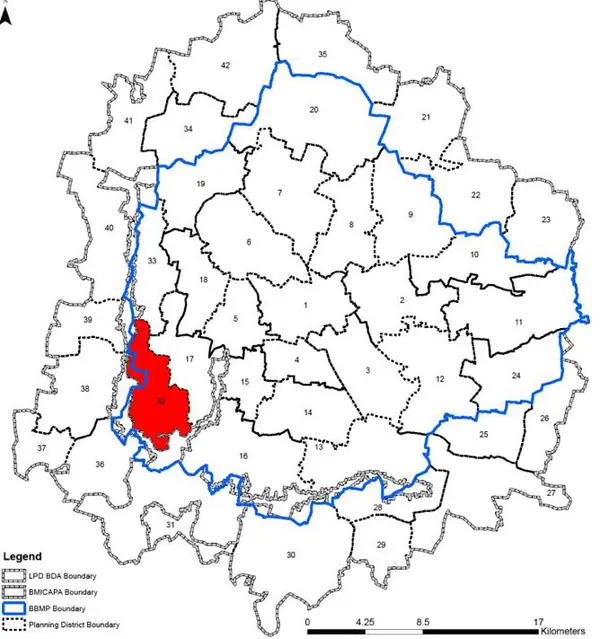 PD 32 on Bangalore map