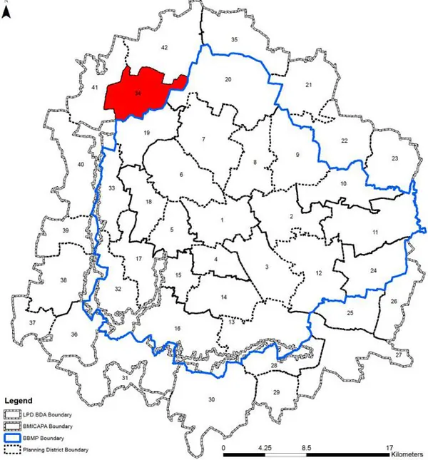 PD 34 on Bangalore map