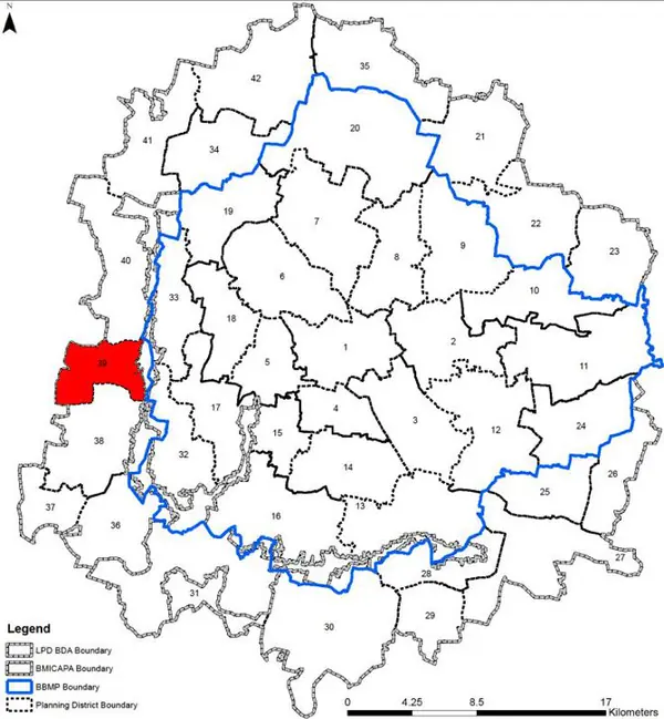 PD 39 on Bangalore map