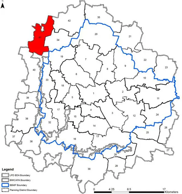 PD 41 on Bangalore map